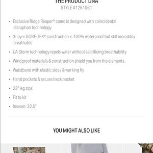 RIDGE REAPER GORTEX PRO UA ULTIMATE HUNTING PANTS